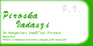 piroska vadaszi business card